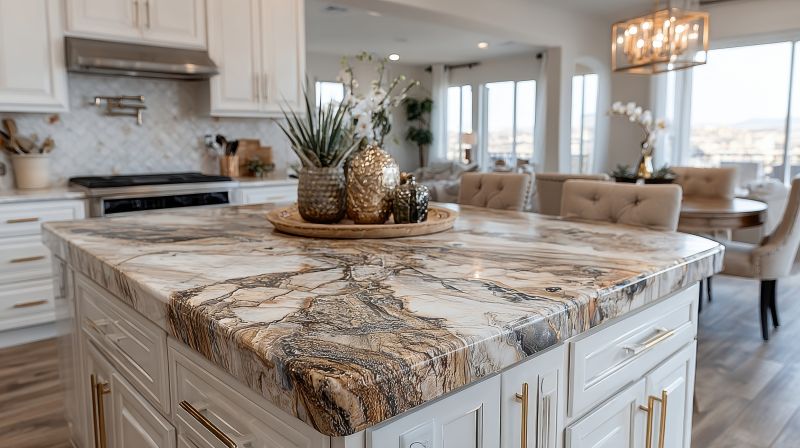 Granite Slab Installation in Marin County, CA