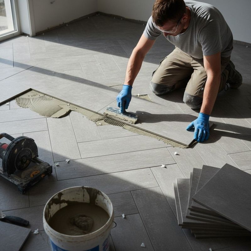Slate Tile Floor Installation in Longmont, CO